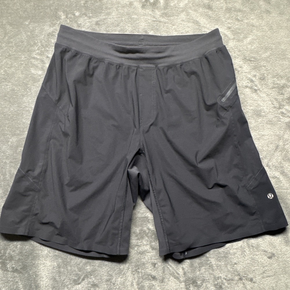 Lululemon Pace Breaker Running Shorts Men's 32in Black‎ Athletic Gym 10"